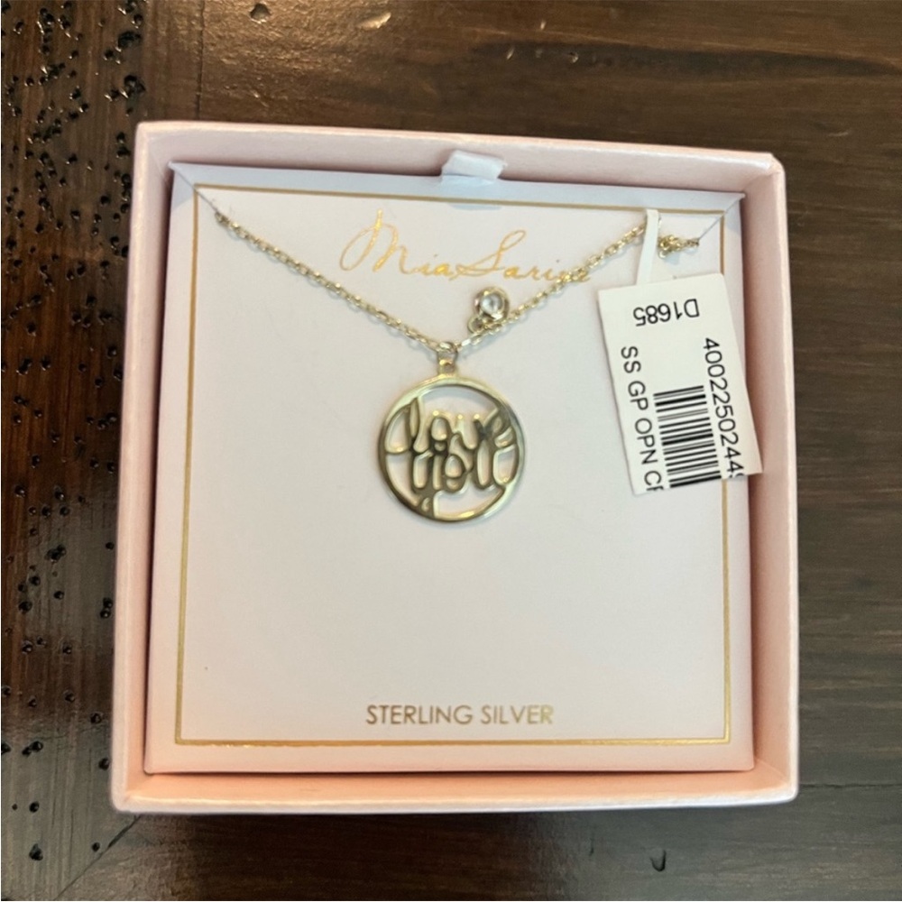 Sterling Silver 'Love You' Necklace
